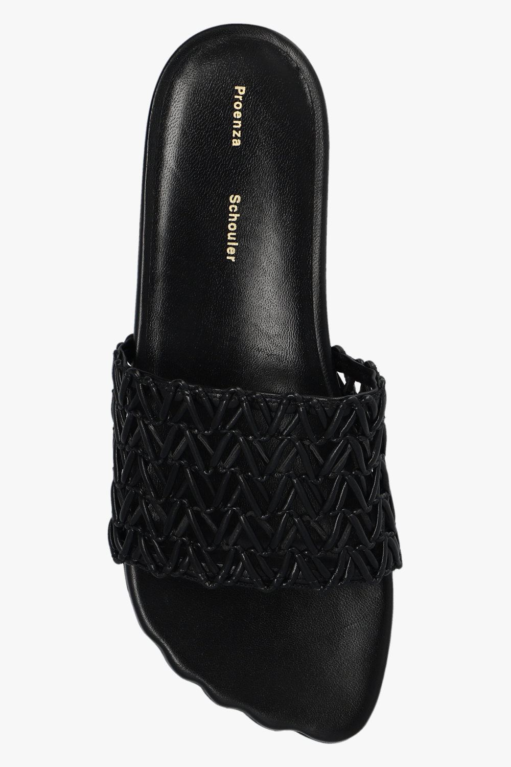 Black Sculpt Woven slides Proenza Schouler Vitkac GB